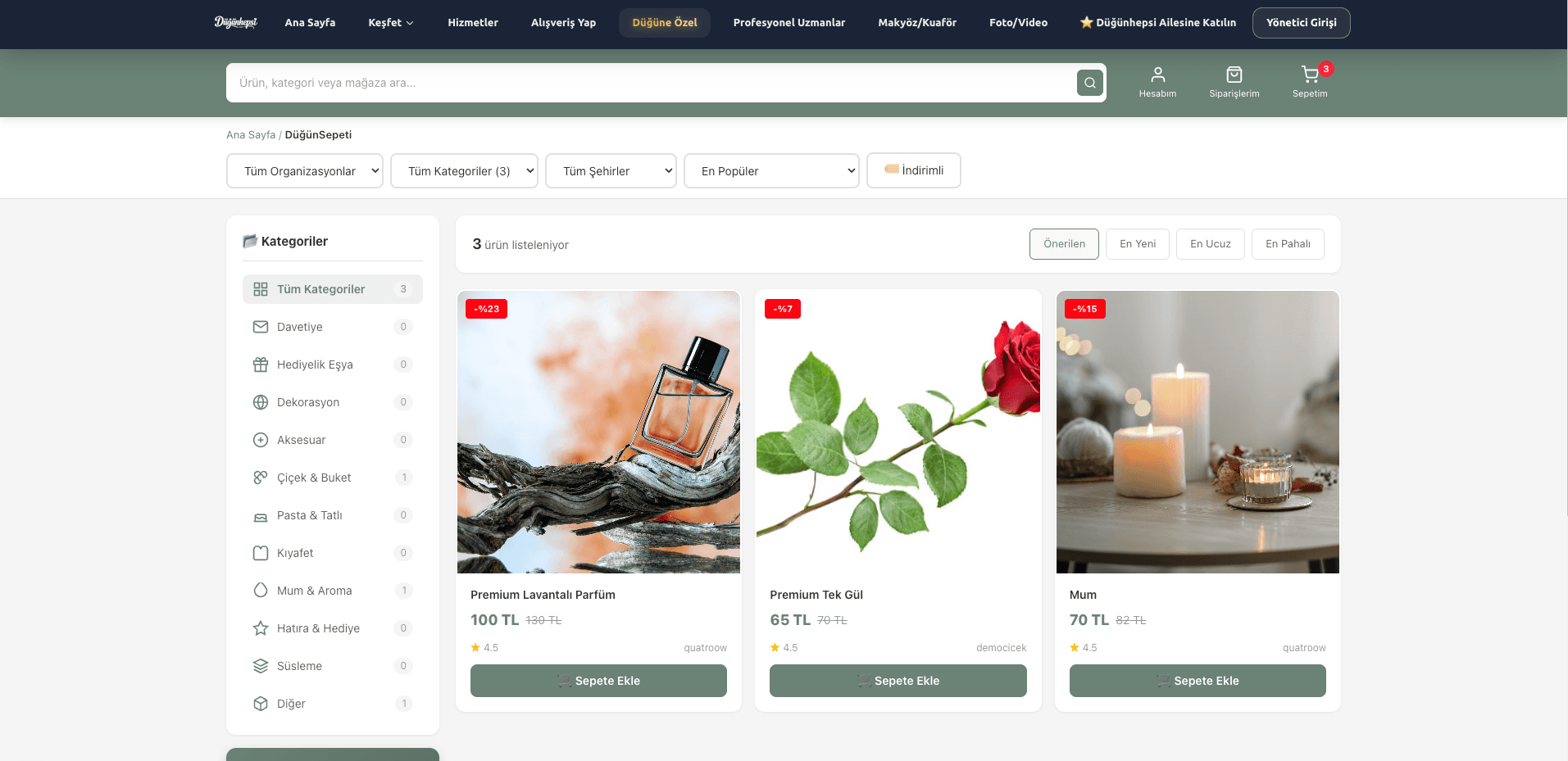 DüğünSepeti Alışveriş