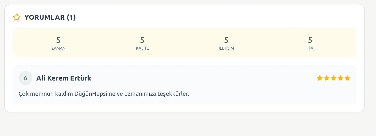 Müşteri Yorumları